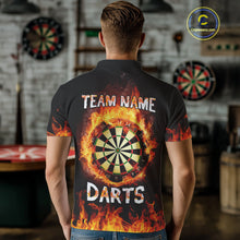 Load image into Gallery viewer, Fire Skull Multi-Flame Dartboard Custom Dart Shirts For Men, Dart Team Jerseys NYN0240