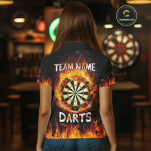 Load image into Gallery viewer, Fire Skull Multi-Flame Dartboard Custom Dart Shirts For Women, Dart Team Jerseys NYN0240