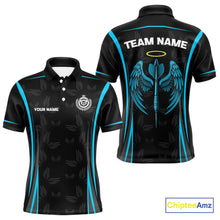 Load image into Gallery viewer, Azure Wings With Dart Arrow Men's Funny Darts Shirt - Custom Name For Darts Jersey NYN0495