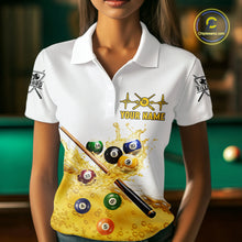 Load image into Gallery viewer, Funny Beer Play Pool Balls Billiard Team Shirt  For Women Custom Billiard Polo &amp; 1/4 Zip Attire NYN2474