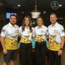 Load image into Gallery viewer, Funny Beer Play Pool Balls Billiard Team Shirt  For Women Custom Billiard Polo &amp; 1/4 Zip Attire NYN2474