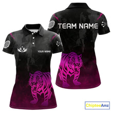 Load image into Gallery viewer, Men’s Darts Team Jersey With Eye-Catching Magenta Tiger And Grunge Pattern NYN0278