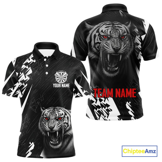 Dark Lion Dartboard Men's Darts Polo Shirt - Custom Name For Players NYN0744