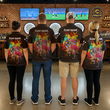 Load image into Gallery viewer, Custom Funny Colorful Crown Flamingo Men Darts Polo League Shirts Splatter Dart Jerseys NYN2209