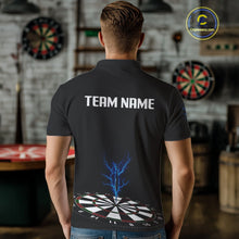 Load image into Gallery viewer, Men’s Darts Team Shirt Colorful Dartboard With Navy Thunder Lightning Dart Arrow NYN0301