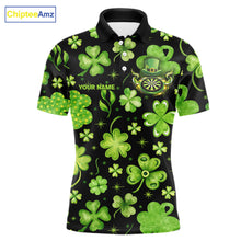 Load image into Gallery viewer, Funny Eagle Dartboard Shamrock Men Darts Polo Shirt Custom St Patrick's Day Darts Team Jersey NYN2531