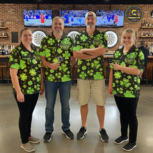 Load image into Gallery viewer, Funny Eagle Dartboard Shamrock Men Darts Polo Shirt Custom St Patrick's Day Darts Team Jersey NYN2531