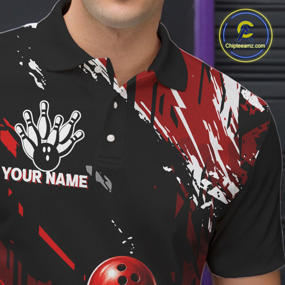 Female bowler smiling while wearing Funny Raccoon jersey representing curiosity, adaptability, teamwork, family fun, mascot-inspired bowling fashion.