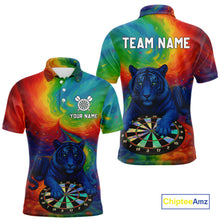 Load image into Gallery viewer, Custom Colorful Dartboard Funny Tiger Dart Men Polo Jerseys Outfits Rainbow Dart Shirts NYN1731
