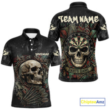 Load image into Gallery viewer, Graffiti Grunge Skull Darts Shirt For Men Custom Name &amp; Team Skull Dart Outfits Jerseys NYN3115