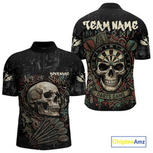 Load image into Gallery viewer, Graffiti Grunge Skull Darts Shirt For Men Custom Name &amp; Team Skull Dart Outfits Jerseys NYN3115