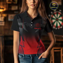 Load image into Gallery viewer, Custom Dart Team Shirt With Black Maroon Phoenix For Women - Personalized Name &amp; Team NYN0333