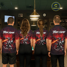 Load image into Gallery viewer, Custom Red Flaming Dragon 8 Ball Billiard Polo Shirts For Women, Dragon Billiard Tournament Team Shirt NYN3289
