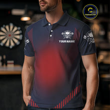Load image into Gallery viewer, Dark Crow And Skull Dart Team Shirt For Men - Name Personalization Darts Jersey NYN0347