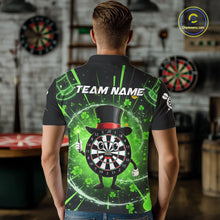 Load image into Gallery viewer, Custom Green Patrick Day Funny Dartboard Men Polo Dart Jerseys Shamrock Dart Gifts NYN2045