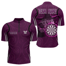 Load image into Gallery viewer, Custom Purple Dartboards And Witch Dart Shirts For Men, Dart Team Jerseys NYN0026