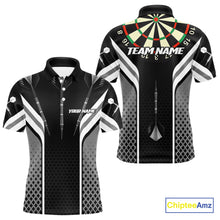 Load image into Gallery viewer, Black Darts Arrow Hit The Bullseye Darts Shirt For Men - Custom Team &amp; Player Name NYN0361