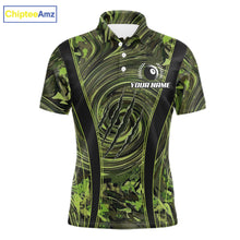 Load image into Gallery viewer, Green Camo 8 Ball Billiard Polo &amp; 1/4 Zip Shirt For Men Custom Pool Team Shirt, Billiard Clothes NYN2941