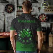 Load image into Gallery viewer, Dynamic Verdant Fist Artwork Darts Shirt For Men - Custom Team Name - Darts Jersey NYN0368