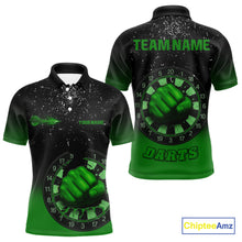 Load image into Gallery viewer, Dynamic Verdant Fist Artwork Darts Shirt For Men - Custom Team Name - Darts Jersey NYN0368