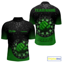Load image into Gallery viewer, Dynamic Verdant Fist Artwork Darts Shirt For Men - Custom Team Name - Darts Jersey NYN0368