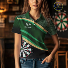 Load image into Gallery viewer, Leafy Whirl Dart Boards Darts Funny Shirt For Women - Custom Team &amp; Player Name NYN0371
