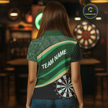 Load image into Gallery viewer, Leafy Whirl Dart Boards Darts Funny Shirt For Women - Custom Team &amp; Player Name NYN0371