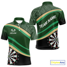 Load image into Gallery viewer, Leafy Whirl Dart Boards Darts Funny Shirt For Men - Custom Team &amp; Player Name NYN0371