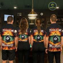 Load image into Gallery viewer, Fire Flame Pool 8 Ball Skull Billiard Shirts For Men Custom Billiard League Jerseys | Red NYN2286