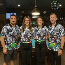 Load image into Gallery viewer, Custom Funny Pooler Cat 8 Ball Pool Billiard Shirt For Women Polo &amp; 1/4 Zip, Billiard Team Jerseys NYN3160