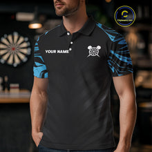 Load image into Gallery viewer, Blue Splash Color Eagle Dartboard Darts Shirt For Women - Custom Team &amp; Player Name NYN0379