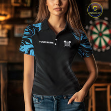 Load image into Gallery viewer, Blue Splash Color Eagle Dartboard Darts Shirt For Men - Custom Team &amp; Player Name NYN0379