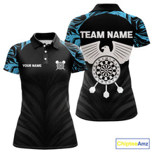 Load image into Gallery viewer, Blue Splash Color Eagle Dartboard Darts Shirt For Men - Custom Team &amp; Player Name NYN0379