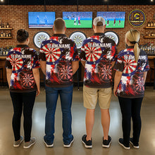 Load image into Gallery viewer, Personalized Patriotic Grunge Darts Polo &amp; 1/4-Zip Shirt For Men Thunder Dart Team Jerseys NYN2954