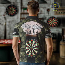 Load image into Gallery viewer, Camo US Flag Skull Skeleton Silhouette Dart Shirts For Men, Custom Dart Jerseys NYN0046