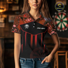 Load image into Gallery viewer, Crown Skull Splatter Paint Dartboard Darts Shirt For Women Custom Red Splatter Dart Team Jerseys NYN3166