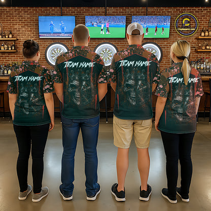 Crown Skull Splatter Paint Dartboard Darts Shirt For Women Custom Red Splatter Dart Team Jerseys NYN3166