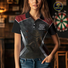 Load image into Gallery viewer, Skull Sheriff Shoots Darts Arrow Darts Shirt For Women - Customizable Name &amp; Team NYN0400