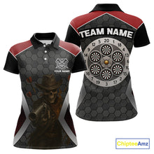 Load image into Gallery viewer, Skull Sheriff Shoots Darts Arrow Darts Shirt For Women - Customizable Name &amp; Team NYN0400
