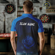 Load image into Gallery viewer, Dripping Dartboard &amp; Navy Roses Darts Shirt For Men - Customizable Name &amp; Team NYN0410