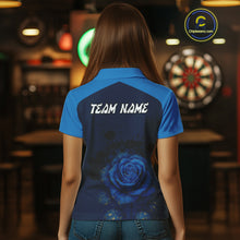 Load image into Gallery viewer, Dripping Dartboard &amp; Navy Roses Darts Shirt For Women - Customizable Name &amp; Team NYN0410