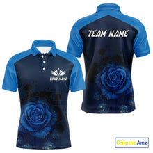 Load image into Gallery viewer, Dripping Dartboard &amp; Navy Roses Darts Shirt For Men - Customizable Name &amp; Team NYN0410