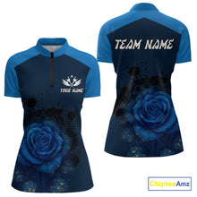 Load image into Gallery viewer, Dripping Dartboard &amp; Navy Roses Darts Shirt For Women - Customizable Name &amp; Team NYN0410