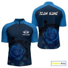 Load image into Gallery viewer, Dripping Dartboard &amp; Navy Roses Darts Shirt For Men - Customizable Name &amp; Team NYN0410