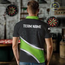 Load image into Gallery viewer, Green Halftone Pattern Dartboard Men's Darts Shirt - Custom Name For Dart Players NYN0412