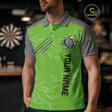 Load image into Gallery viewer, Grey Scratches &amp; White Thunders Men's Darts Shirt - Custom Name For Dart Players NYN0419