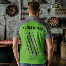 Load image into Gallery viewer, Grey Scratches &amp; White Thunders Men's Darts Shirt - Custom Name For Dart Players NYN0419