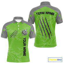 Load image into Gallery viewer, Grey Scratches &amp; White Thunders Men's Darts Shirt - Custom Name For Dart Players NYN0419