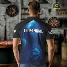 Load image into Gallery viewer, Galaxy-Themed Darts In Space Men's Darts Shirt - Custom Name For Dart Players NYN0422