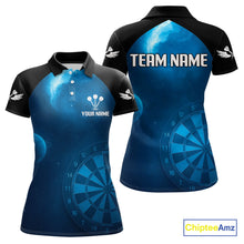 Load image into Gallery viewer, Galaxy-Themed Darts In Space Women's Darts Shirt - Custom Name For Dart Players NYN0422